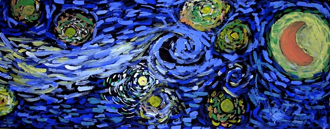 The Starry Night Mural from the Living Art Museum Storyline