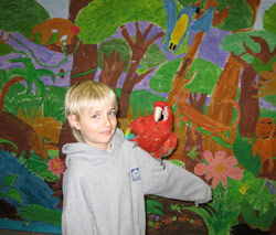 Boy with Parrot